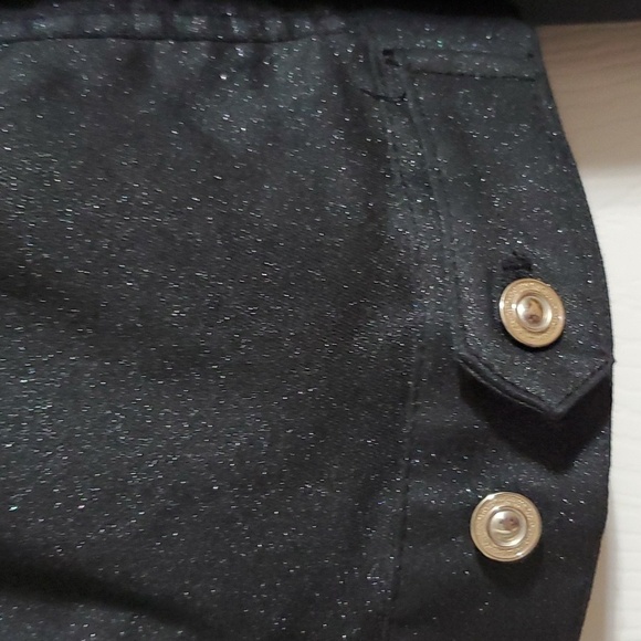 NWOT H & M Women's Black Silver Metallic Jacket With Glitter Size 12 - Picture 8 of 10